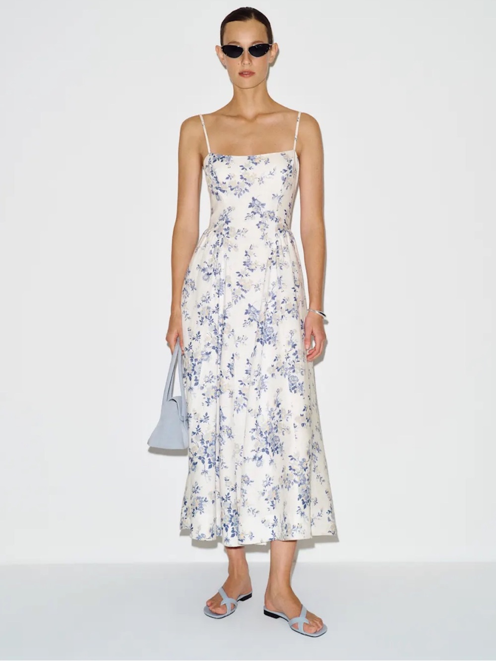 NWT Reformation Neri Linen Dress in Lana print
